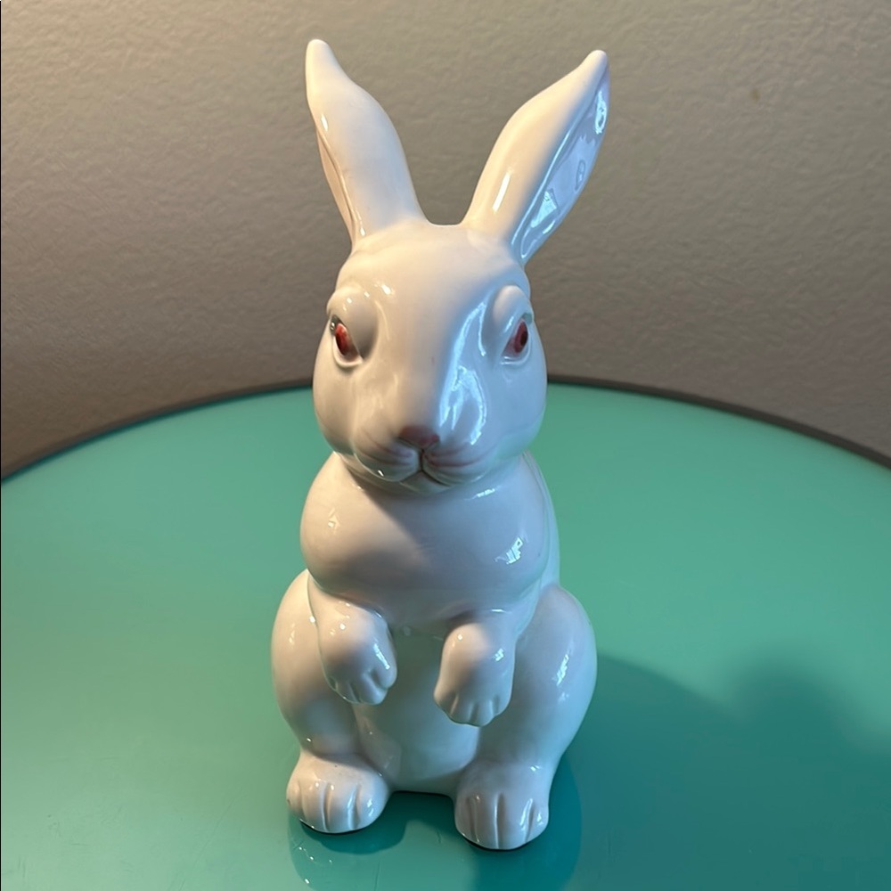 Ceramic White Rabbit Figurine